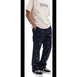 Vans X Sandy Liang Chino Butterfly Navy Pants 90s Inspired Relaxed Fit Womens 32